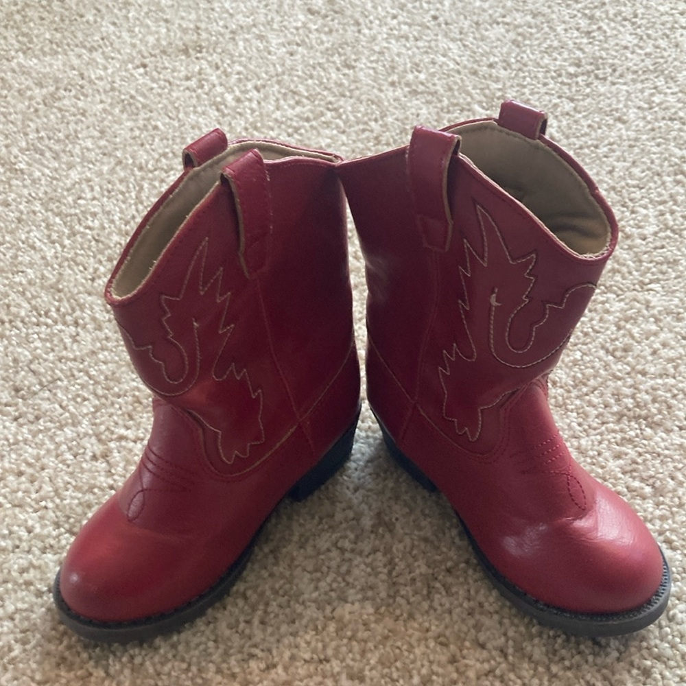Toddler red cowgirl boots